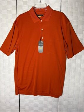 Greg Norman Collection Men's Performance Polo - Orange PLAY DRY